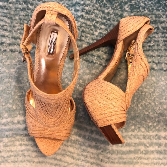 Report Signature Lucie 2 Platform Raffia Sandals - Picture 4 of 4